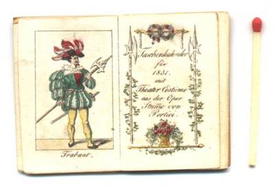 Abbildung eines Minikalenders von 1831 Abbildung eines Minikalenders von 1831