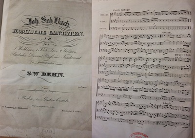 Notenblatt von Johann Sebastian Bach: Komische Cantaten. Notenblatt von Johann Sebastian Bach: Komische Cantaten.