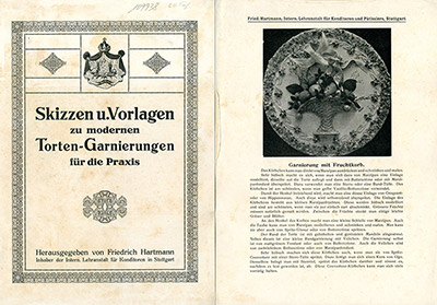 Titelblatt und Anleitungstext "Garnierung mit Fruchtkorb" Titelblatt und Anleitungstext "Garnierung mit Fruchtkorb"