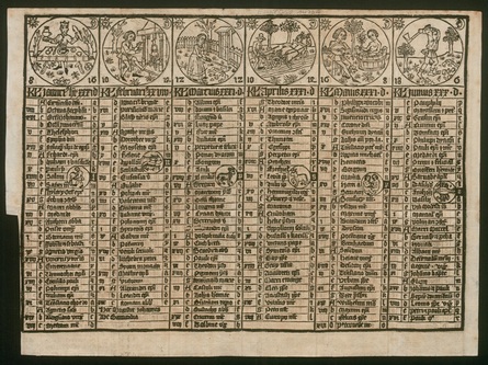 Blatt aus dem Buch: Johannes von Gmunden : Jahreskalender.