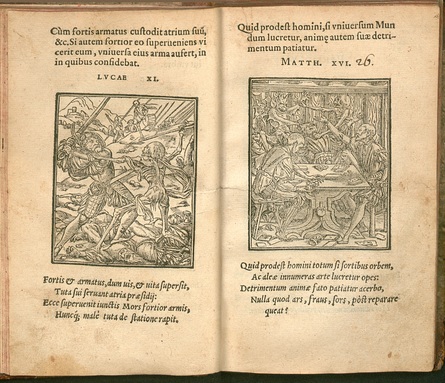 Seiten aus dem Buch: Gilles Corrozet : Imagines mortis. Seiten aus dem Buch: Gilles Corrozet : Imagines mortis.