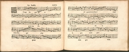 Seiten aus dem Buch: Sacrorum hymnorum liber primus. Seiten aus dem Buch: Sacrorum hymnorum liber primus.