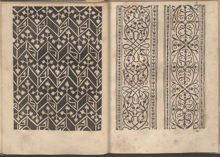 Seiten aus dem Buch: Modelbuch Nehwens, Stickens, vnd Wirckens. Seiten aus dem Buch: Modelbuch Nehwens, Stickens, vnd Wirckens.