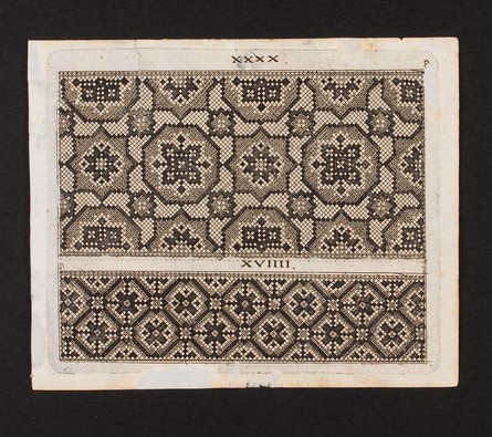 Blatt aus dem Buch: Ein Newes Künstliches Schönes Modelbuch. Blatt aus dem Buch: Ein Newes Künstliches Schönes Modelbuch.