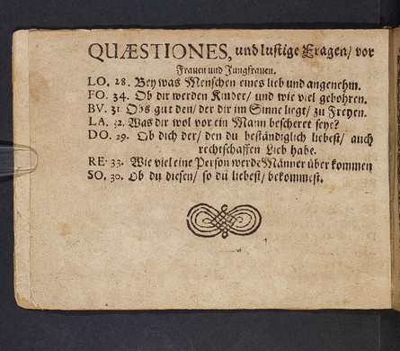 Seite aus dem Buch: Glücks-Rädlein. Seite aus dem Buch: Glücks-Rädlein.