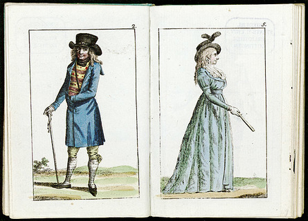 Abbildung aus Taschen Kalender der neuesten Französisch und Englischen Moden Abbildung aus Taschen Kalender der neuesten Französisch und Englischen Moden